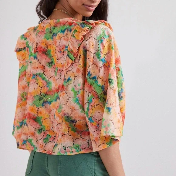 ANTHROPOLOGIE Cropped Floral Lace Shrug - Women’s One Size - New With Tags - Picture 4 of 10